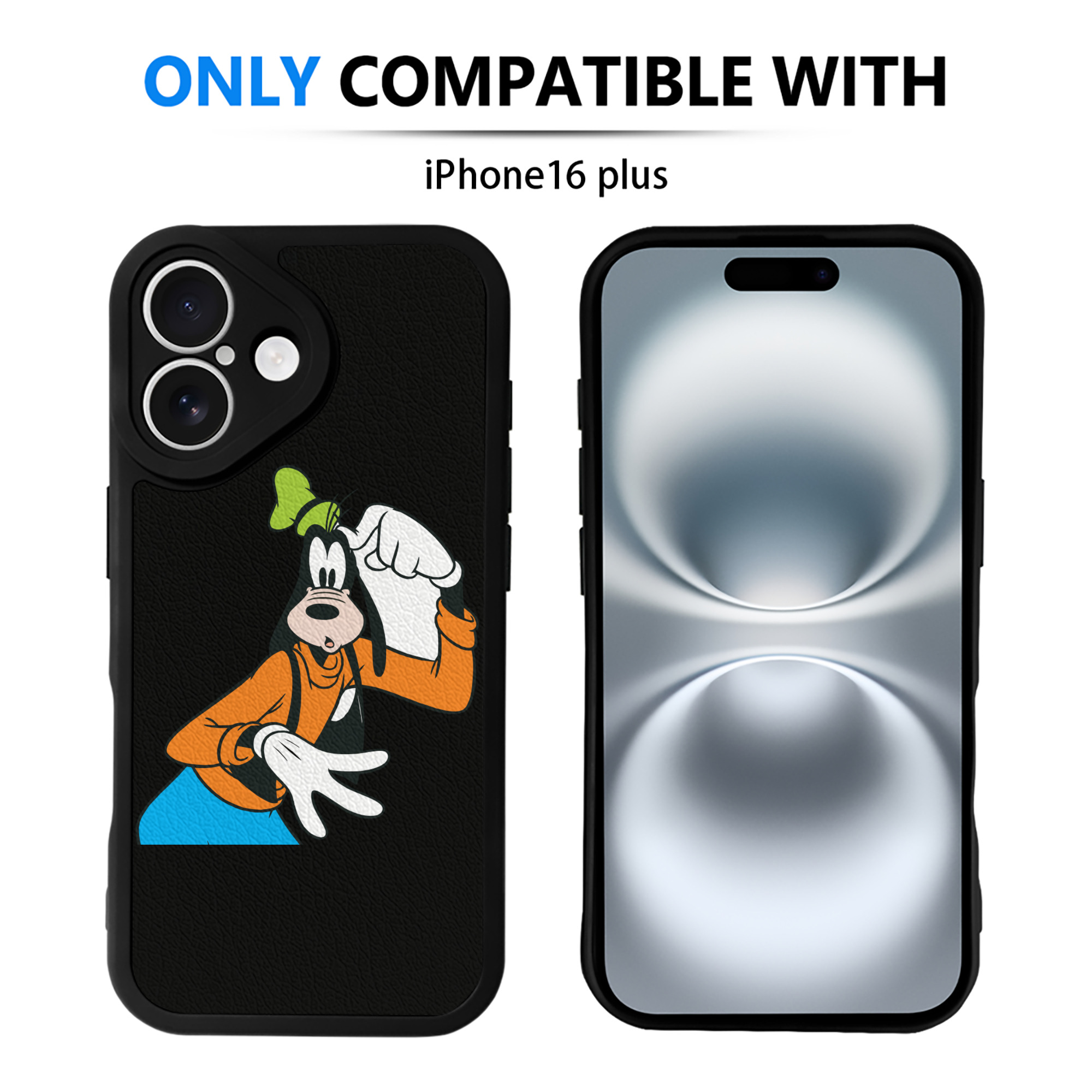 （画像用） ミッキーマウス Mickey Mouse 【iPhone 16シリーズ対応】シリコンスマホケース（レザー調） 材質：シリコン